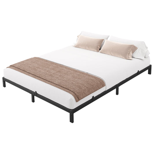 Garvee 6" Queen Size Bed Frame, Low Profile, Support Mattress Foundation, Black