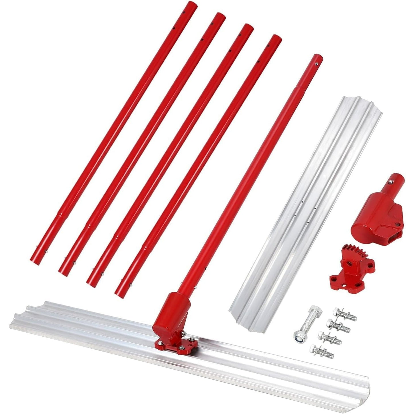 Garvee Concrete Float Kit 48x8”, with 4 Handles and Bull Float Bracket, for Concrete Finishing