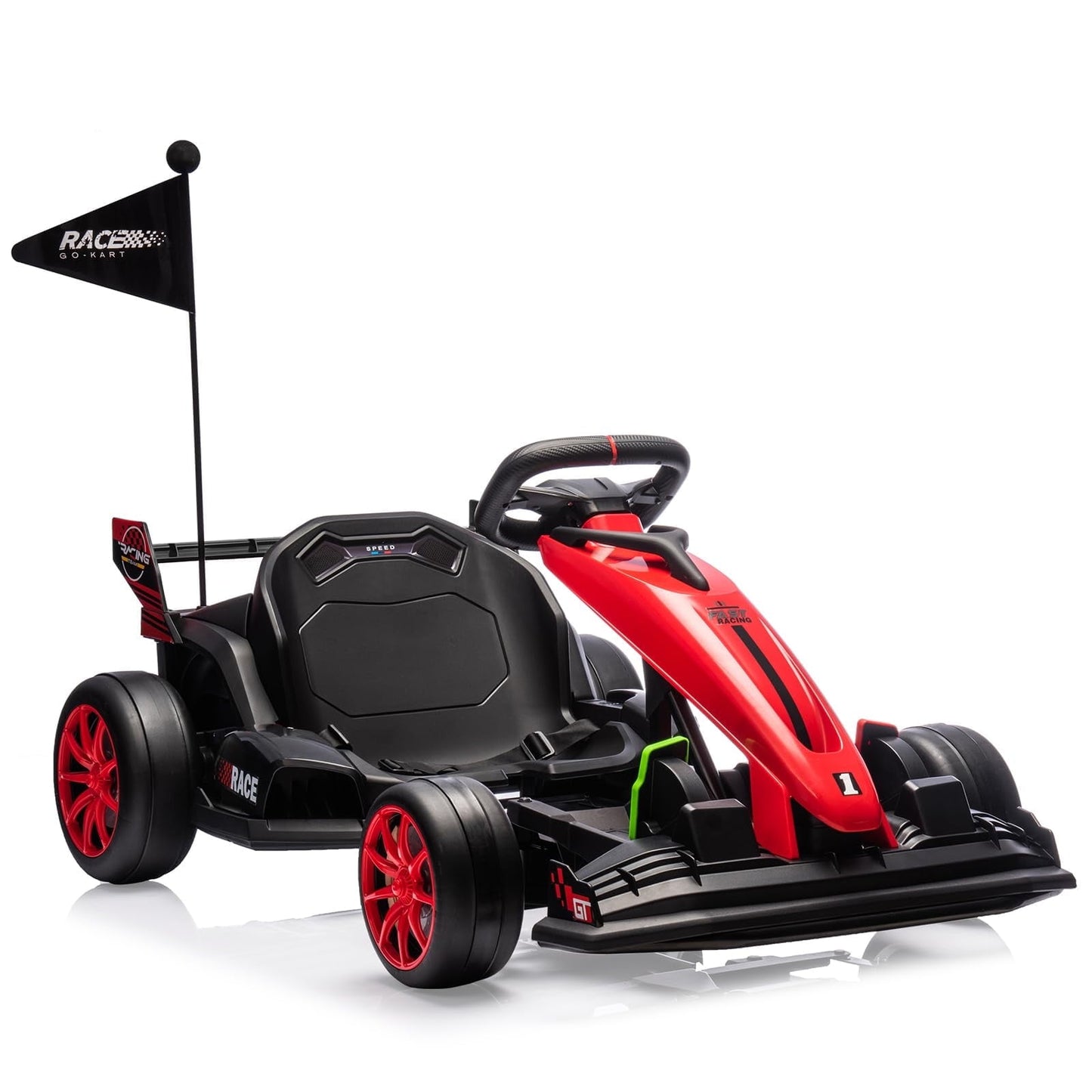 Goldensoil Electric Go Kart, 24V Ride On Toy Drifting Car, Height Range Adjustment 51"to75"