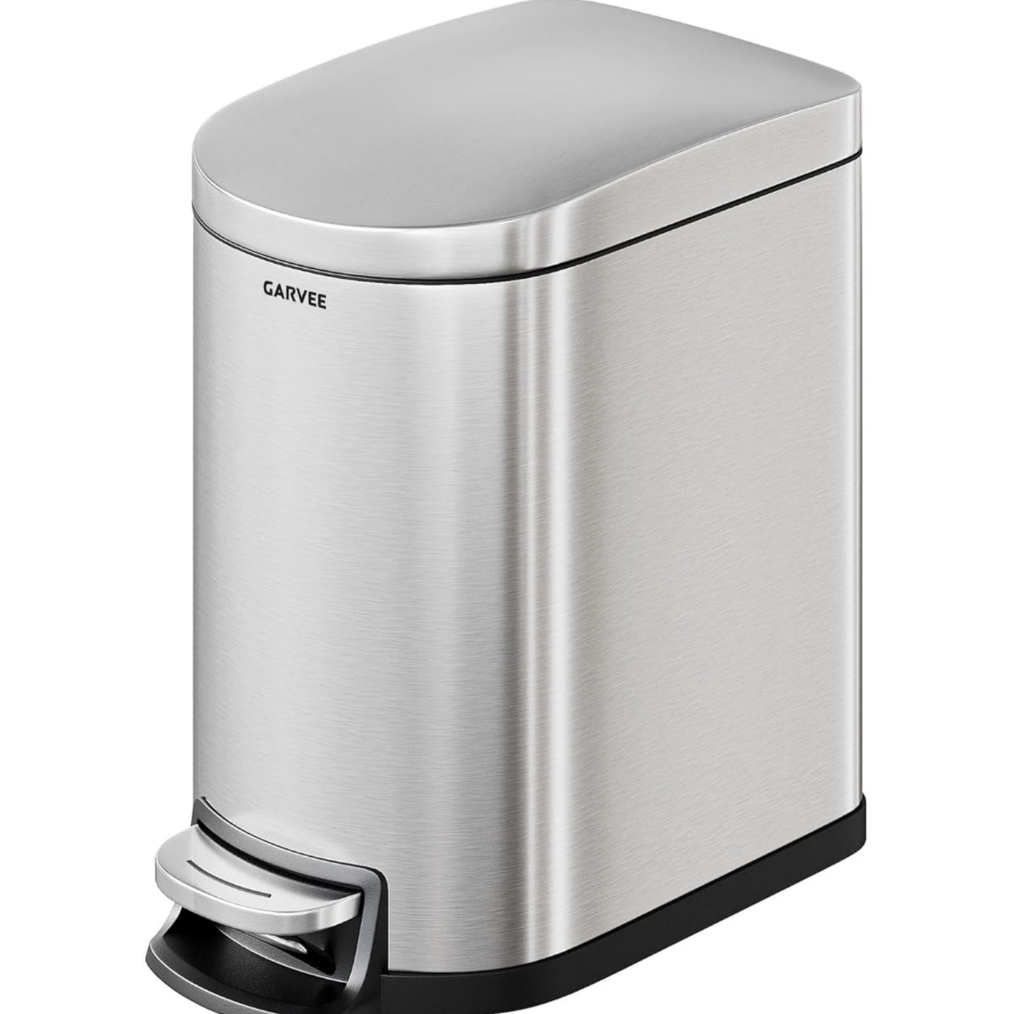 Garvee 1.59 Gallon Slim Trash Can with Lid, with Inner Bucket, Soft Close Lid