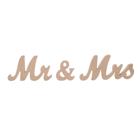 RONSHIN Vintage Style?Mr & Mrs Wooden Letters for Wedding Decoration Brown