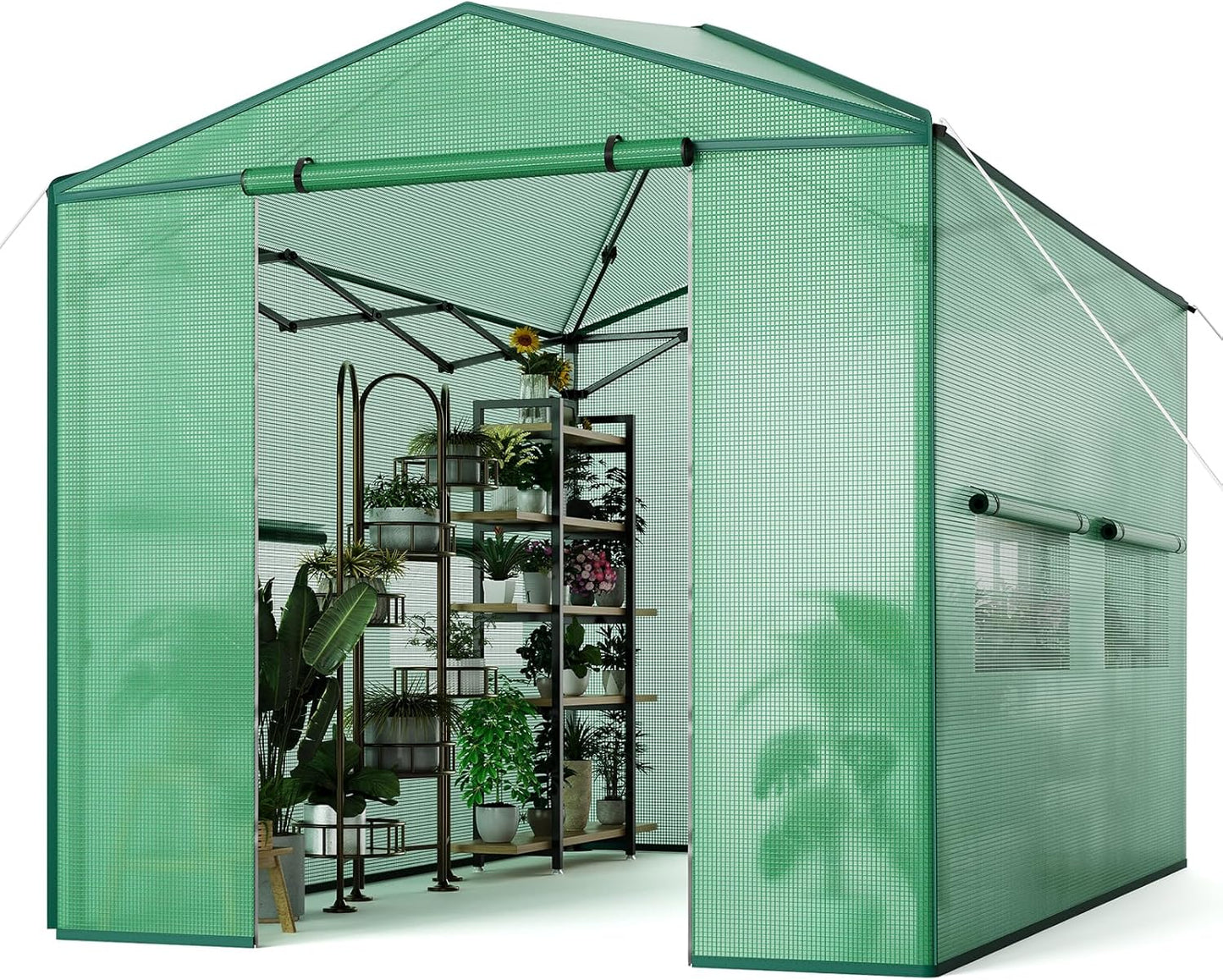 Garvee Pop up Walk-in Greenhouse, for Garden Patio Backyard, Green