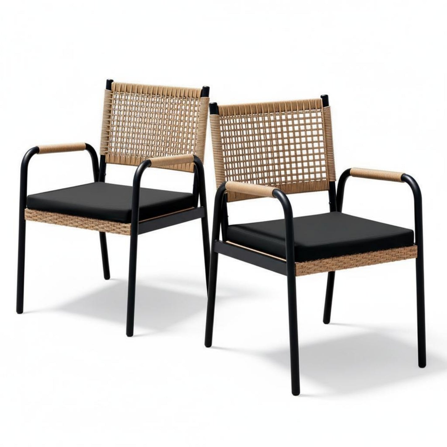 Riedhoff Outdoor Patio Dining Chair Set, with 1.18" Cushions and Armrest