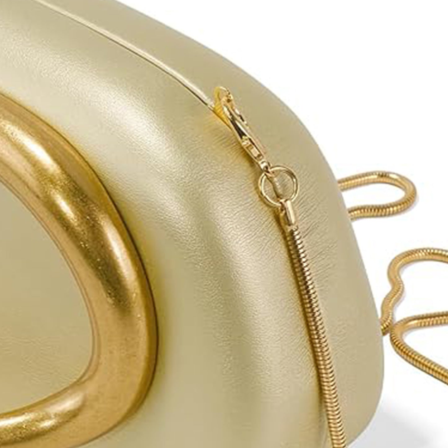 Garvee Women's PU Leather Clutch Purses with Detachable Chain, Metal Handle, Golden