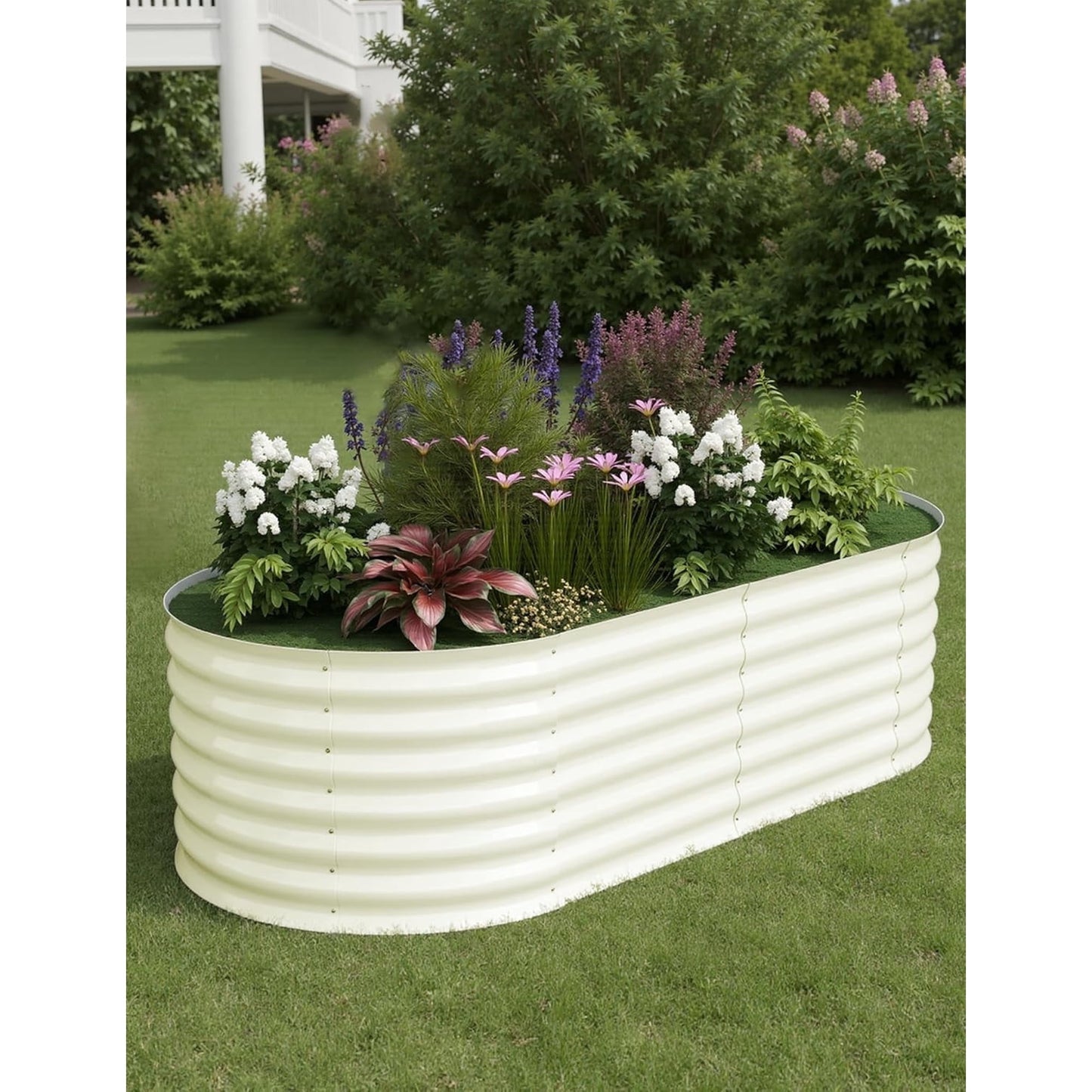 Garvee Elliptical feet Steel Planter Box, Raised Garden Bed