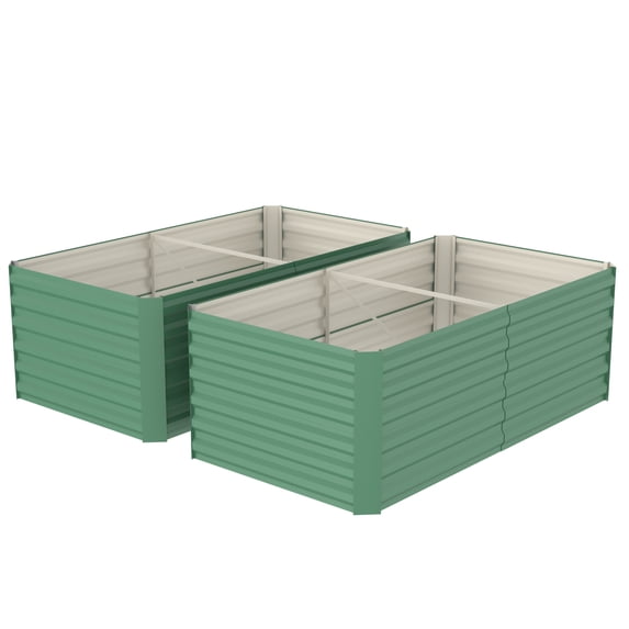 Riedhoff Steel Raised Garden Bed, Square Shape