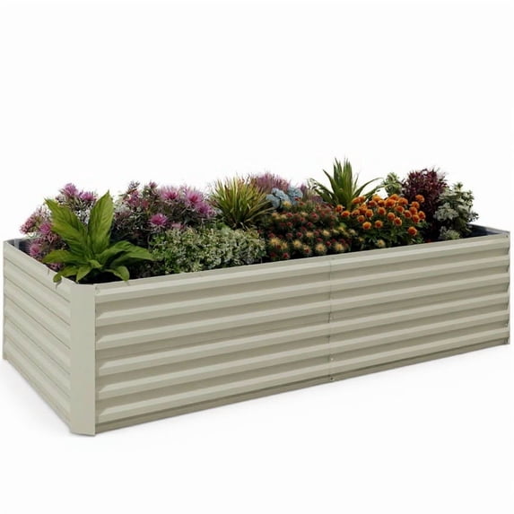 Riedhoff Steel Raised Garden Bed, Square Shape