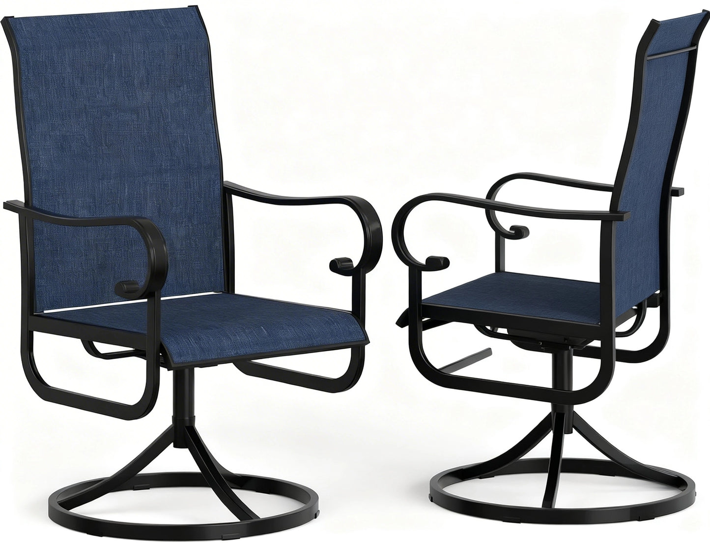 Riedhoff Patio Swivel Chairs Set of 2, with High Back, 23 x 20 x 40"