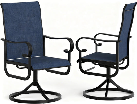 Riedhoff Patio Swivel Chairs Set of 2, with High Back, 23 x 20 x 40"
