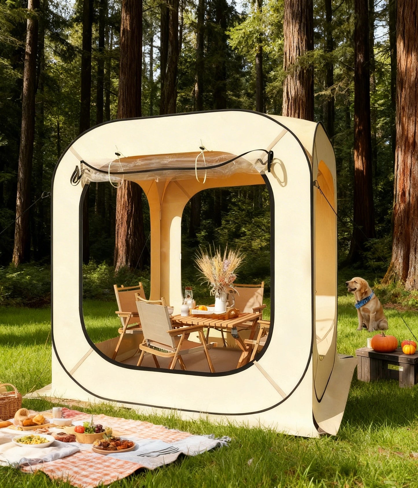 Garvee Pop up Sports Tent, All Weather, Beige