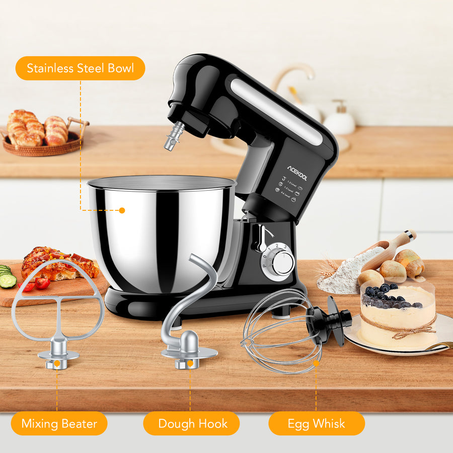 ACEKOOL Stand Mixer MC3 4QT 6 Speeds Tilt-Head Small Food Mixers UK Plug