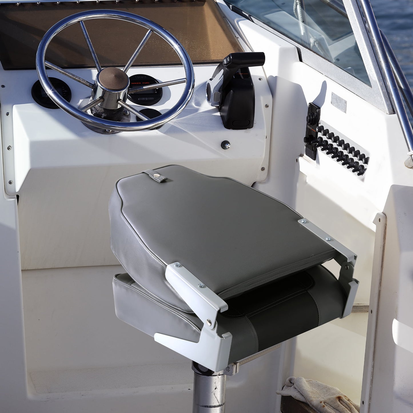 Garvee Folding Boat Seats, High Back, 2 Pack, Thick Sponge Padding and Hinge