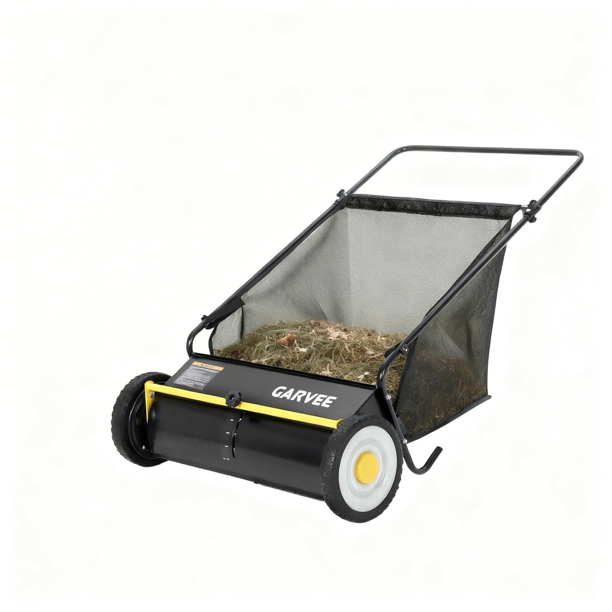 Riedhoff 26" Push Lawn Sweeper,4 Spinning Brushes, 7 Cu. Ft Capacity Collection Bag, Adjustable Height