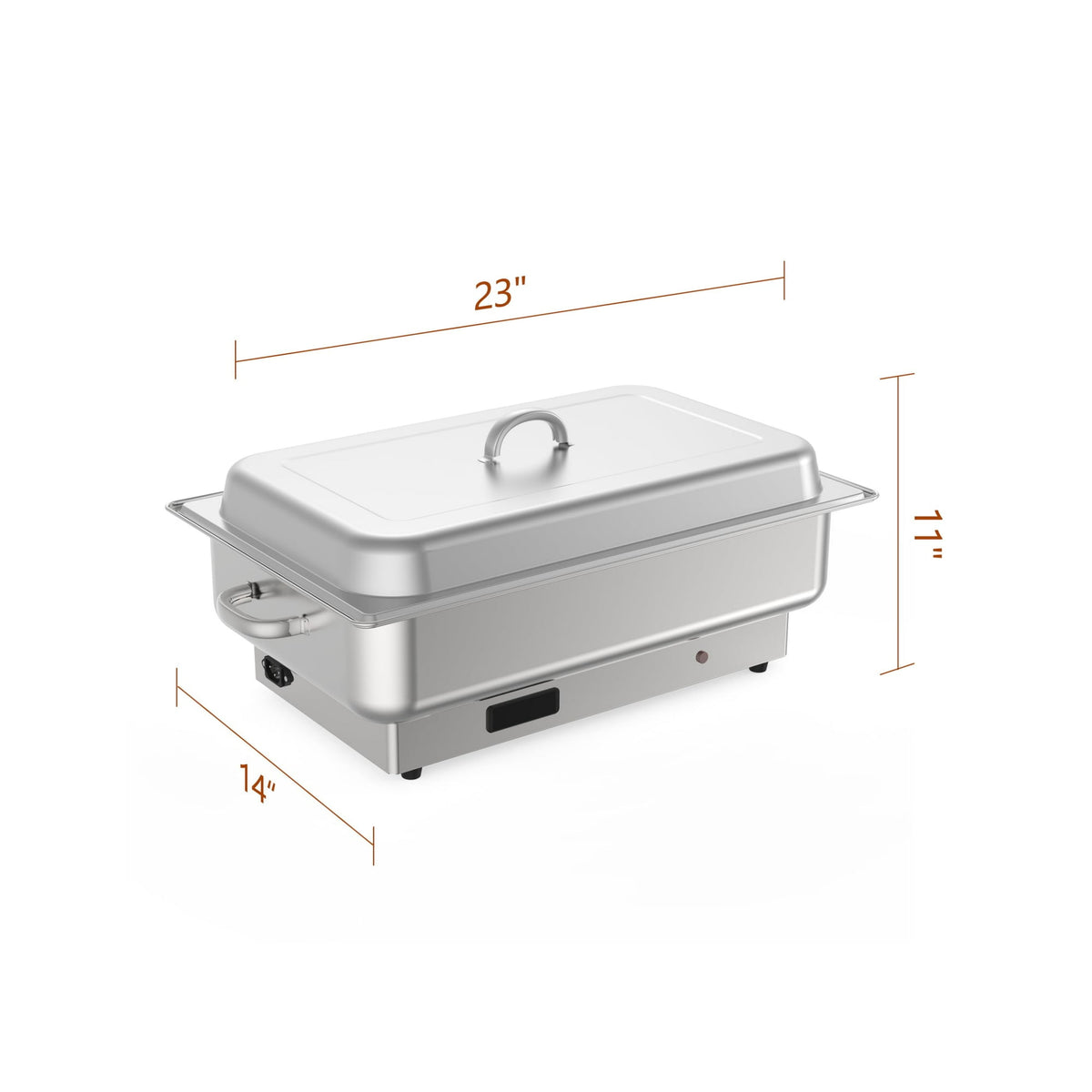 Garvee Electric Chafing Dish Buffet Set, 9 Qt, Stainless Steel, 2 Pack, Silver