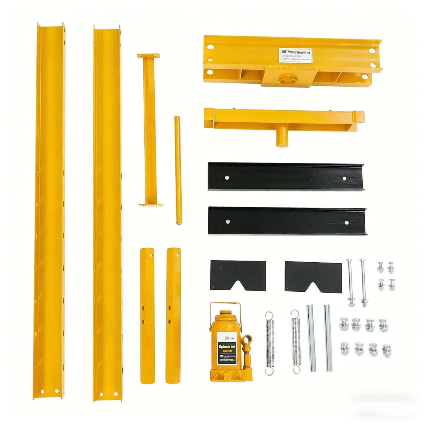 Garvee Hydraulic Shop Press, H-Frame Heavy Duty Steel, Yellow