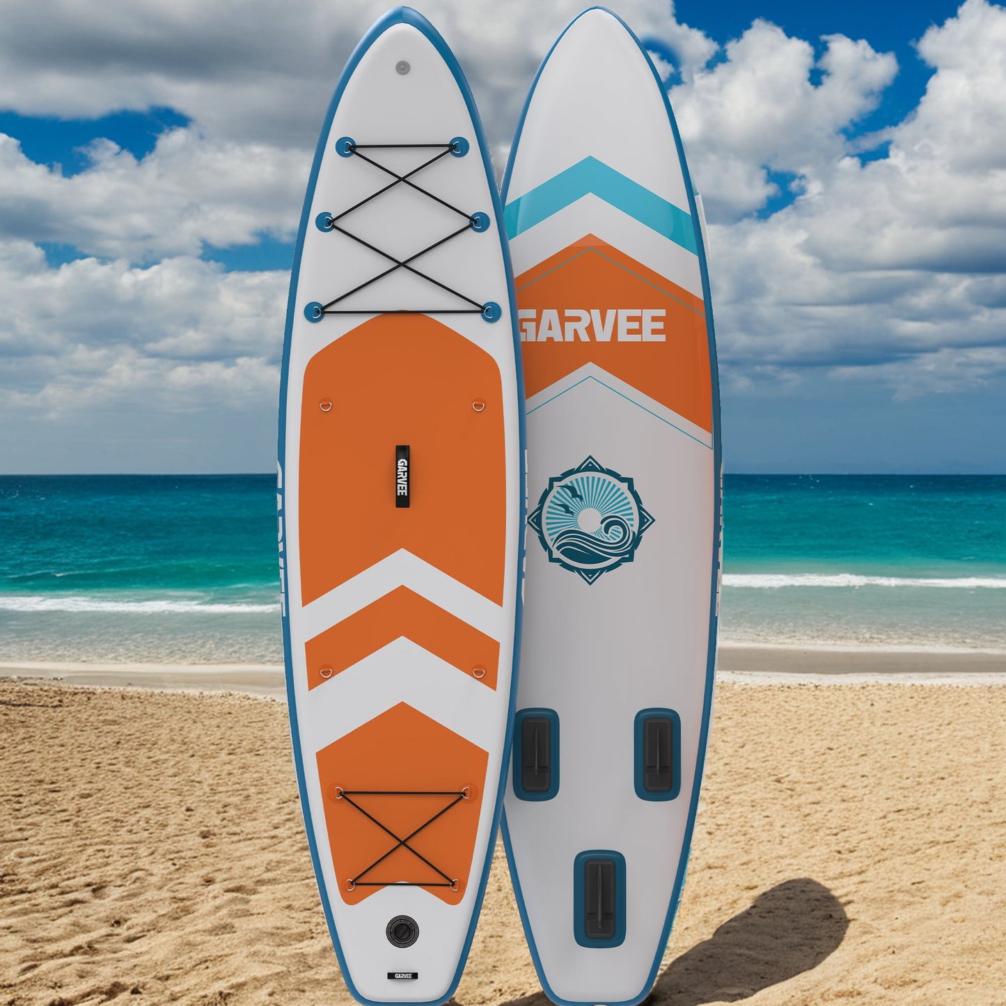 Garvee Inflatable Stand-up Paddle Board, Manual Pump, Camera Mount