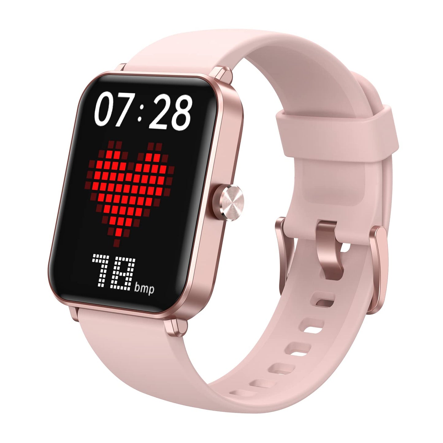 EUKER Smart Watch 1.69 inch  Full Touch Screen Fitness Tracker Pink