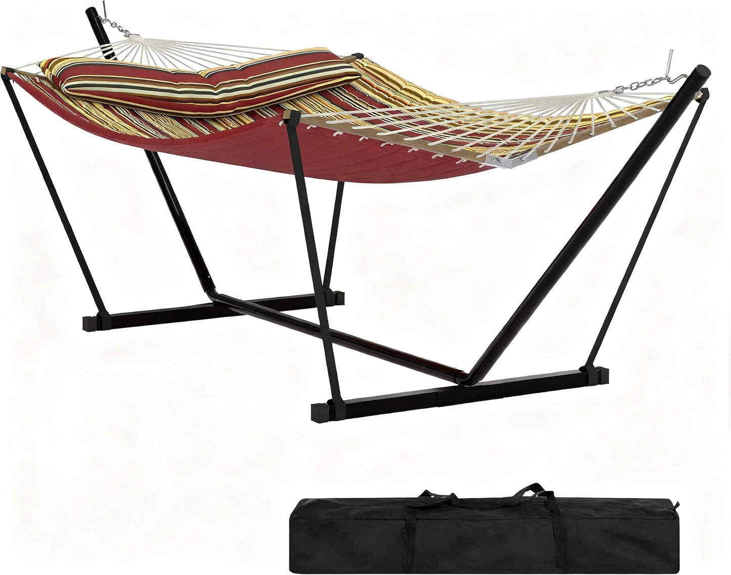 Garvee Double Hammock with Stand, Heavy Duty with Balance Rope