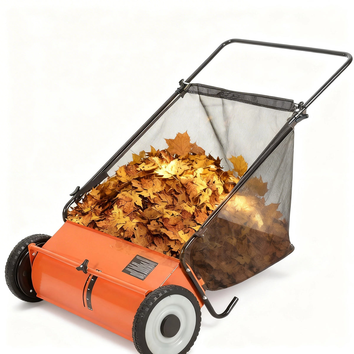 Riedhoff 26" Push Lawn Sweeper,4 Spinning Brushes, 7 Cu. Ft Capacity Collection Bag, Adjustable Height