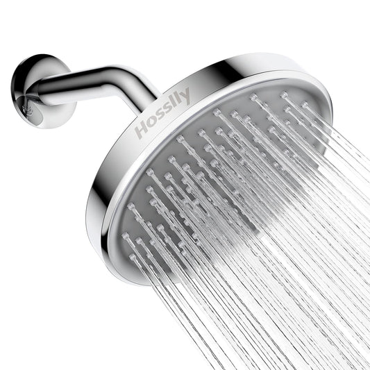 HOSSLLY Rainfall Shower Head High Pressure 360¡ã Adjustable - Chrome