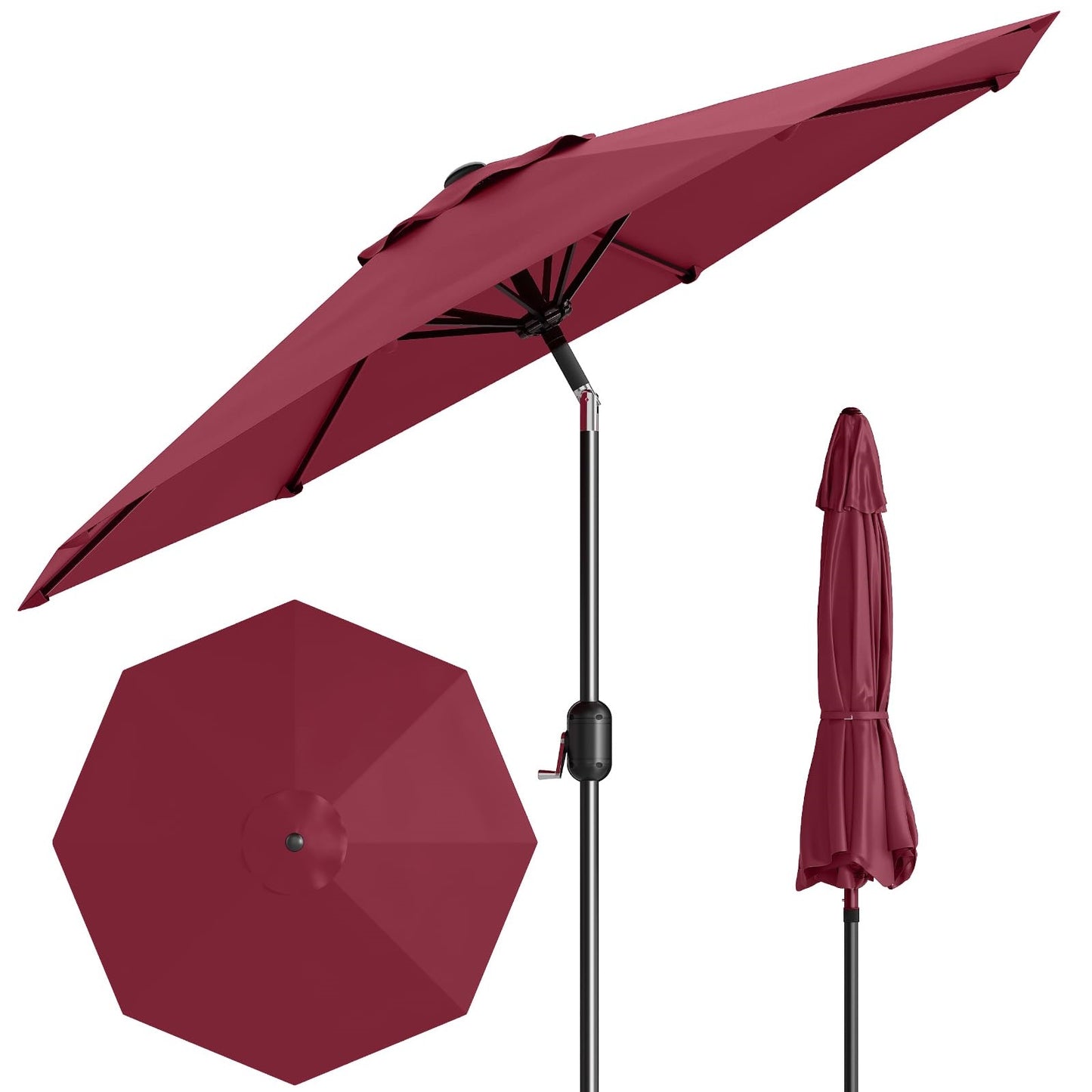 Garvee Outdoor Octagon Patio Umbrella, 8.69 x 8.69 x 7.87 ft, 8 Sturdy Ribs