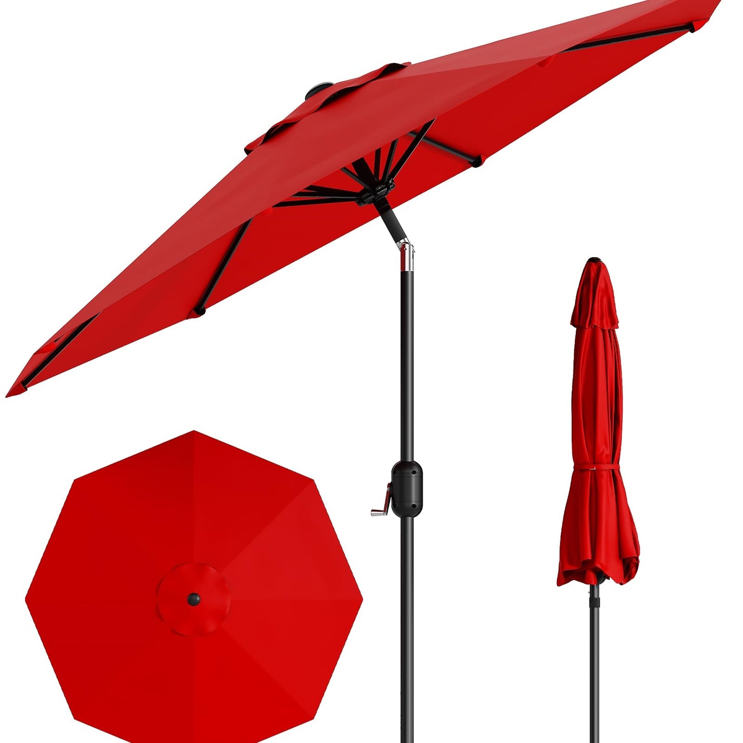 Garvee Outdoor Octagon Patio Umbrella, 8.69 x 8.69 x 7.87 ft, 8 Sturdy Ribs