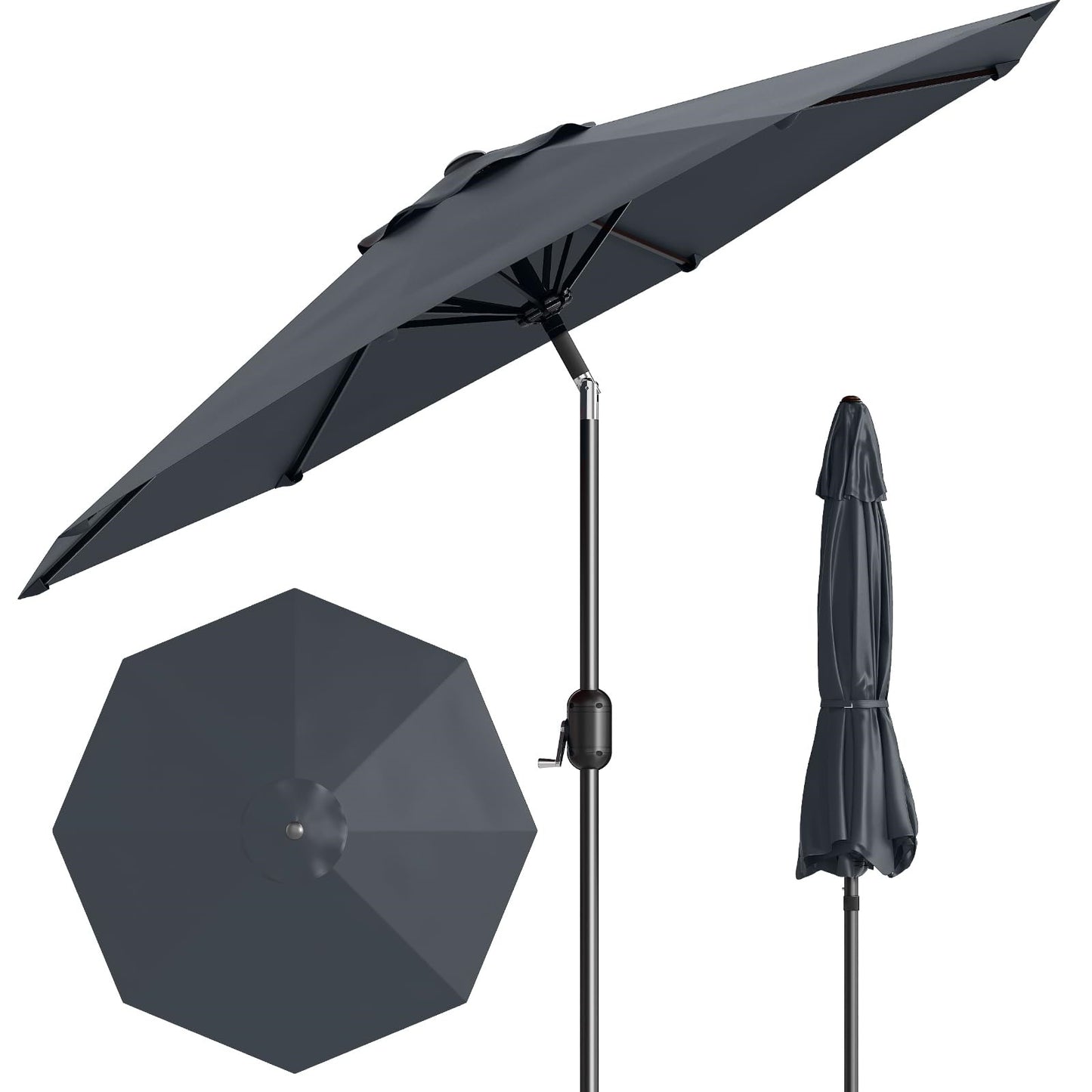 Garvee Outdoor Octagon Patio Umbrella, 8.69 x 8.69 x 7.87 ft, 8 Sturdy Ribs