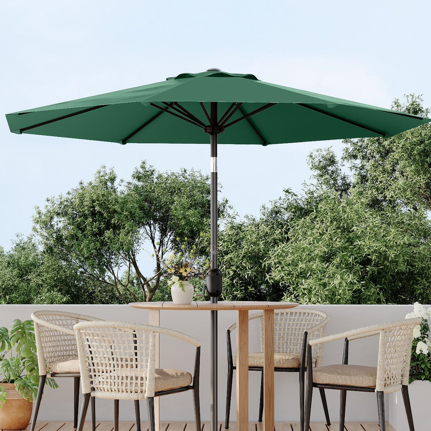 Garvee Outdoor Octagon Patio Umbrella, 8.69 x 8.69 x 7.87 ft, 8 Sturdy Ribs