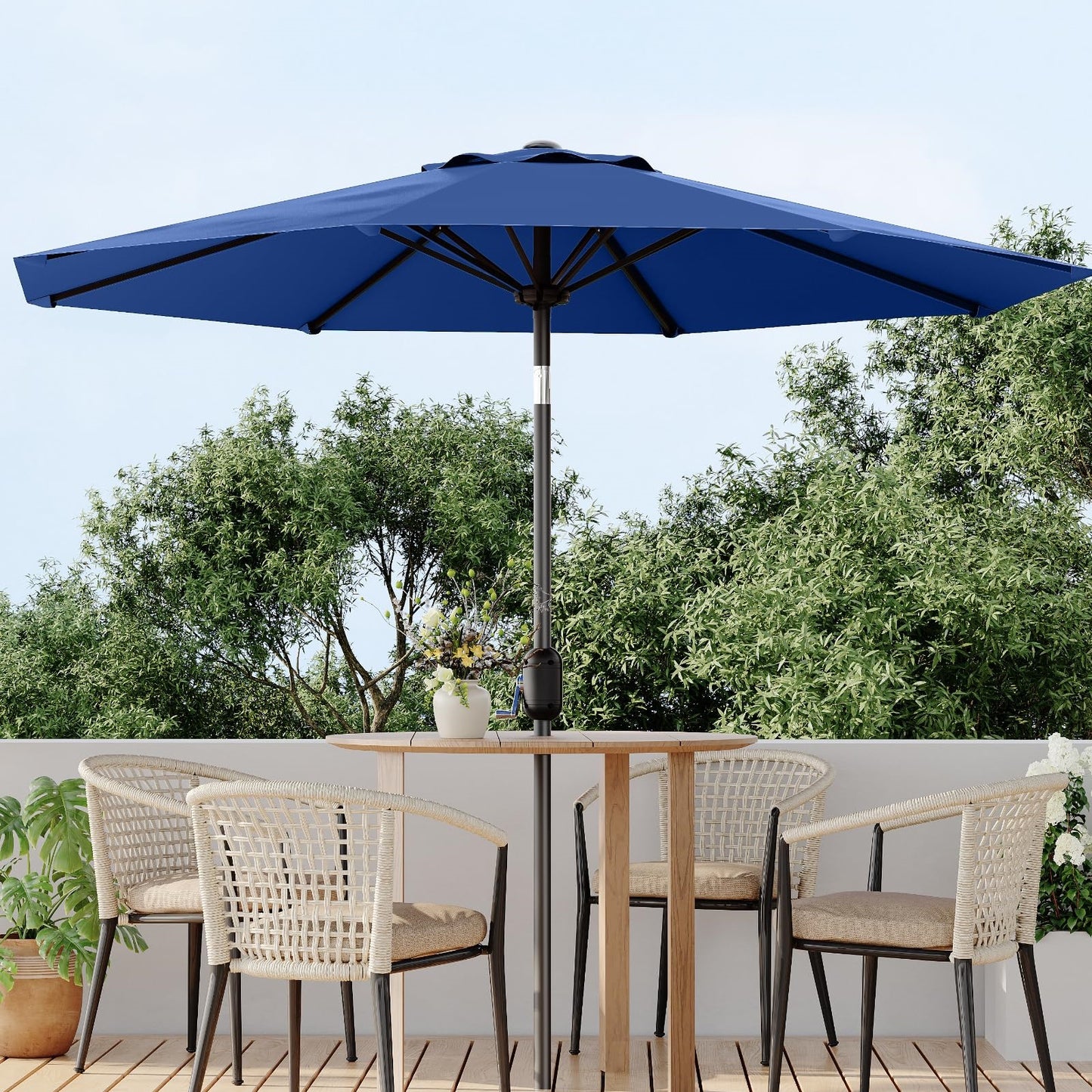 Garvee Outdoor Octagon Patio Umbrella, 8.69 x 8.69 x 7.87 ft, 8 Sturdy Ribs