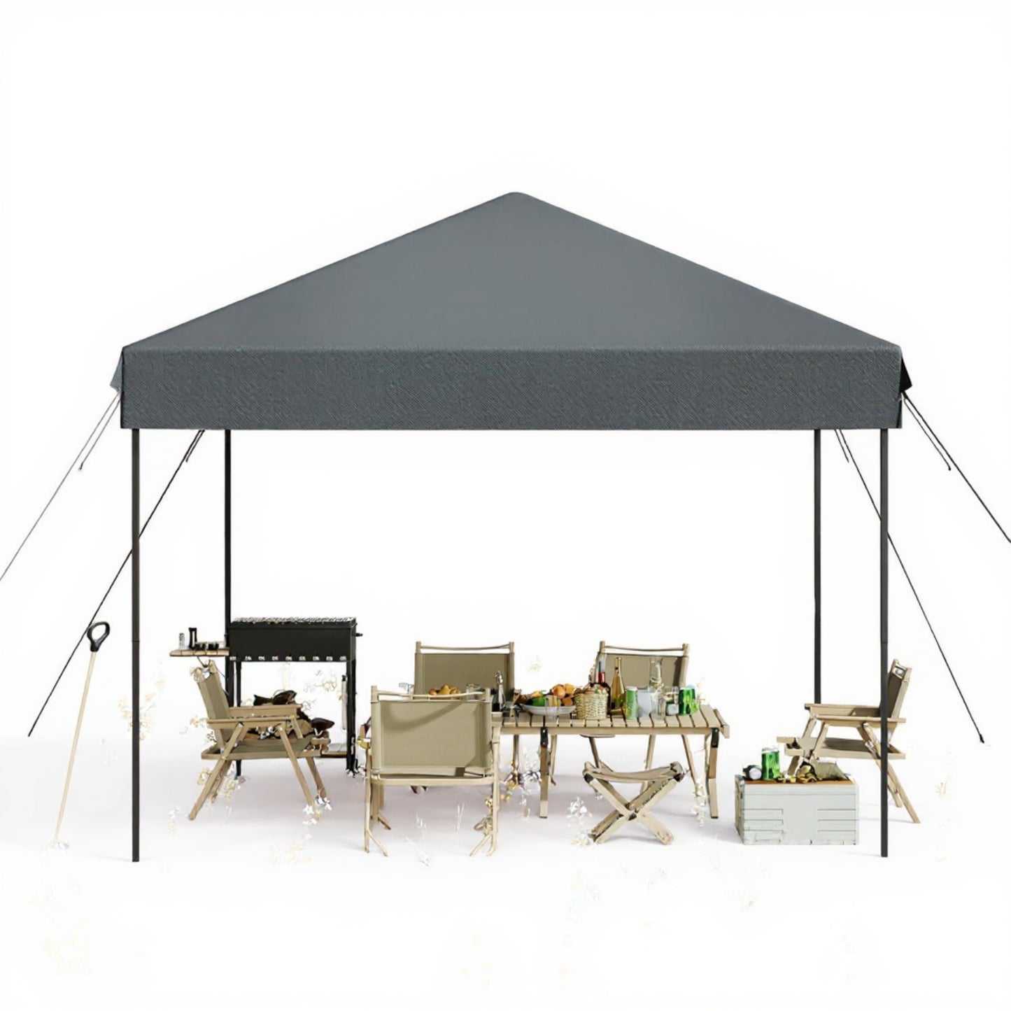 Garvee 10 x 10 Ft Pop-up Canopy, One Button Push Setup, Heavy Duty, Portable Roller Bag