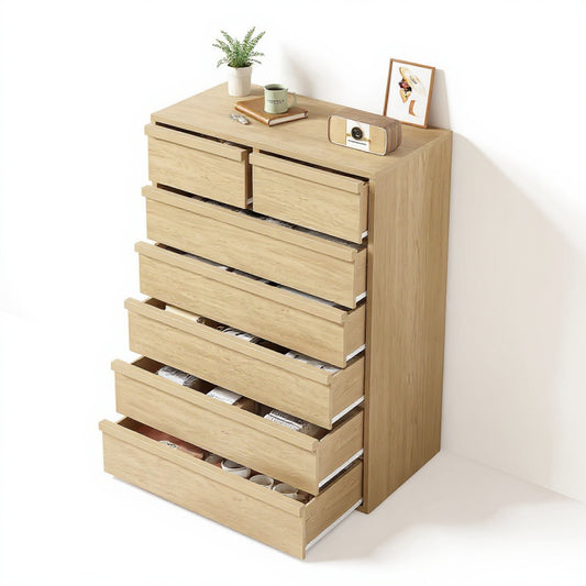 Garvee Vertical Chest of Drawers with 7 Drawers, 29.5 x 15.9 x 46.8"