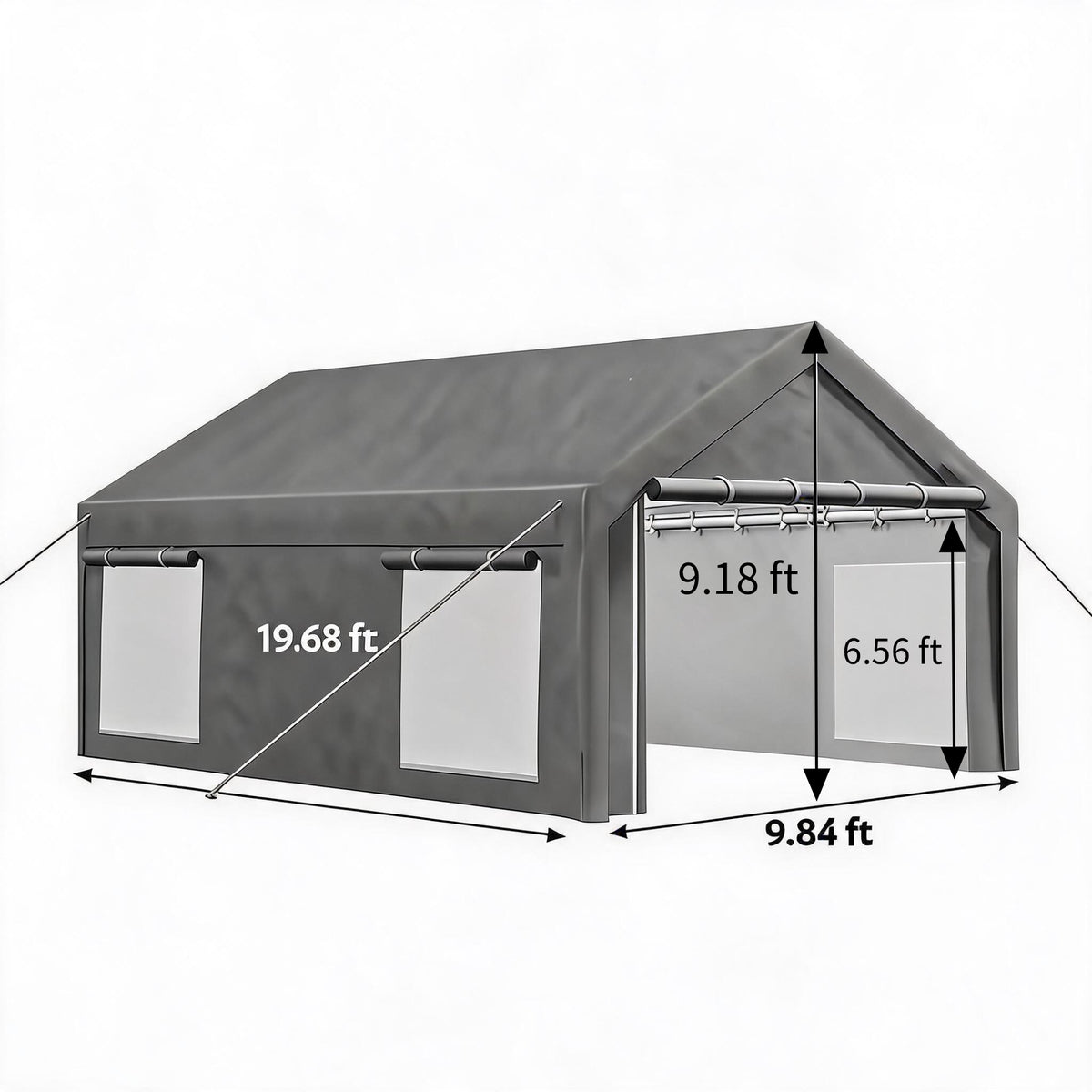 Riedhoff Carport with PE Canopy