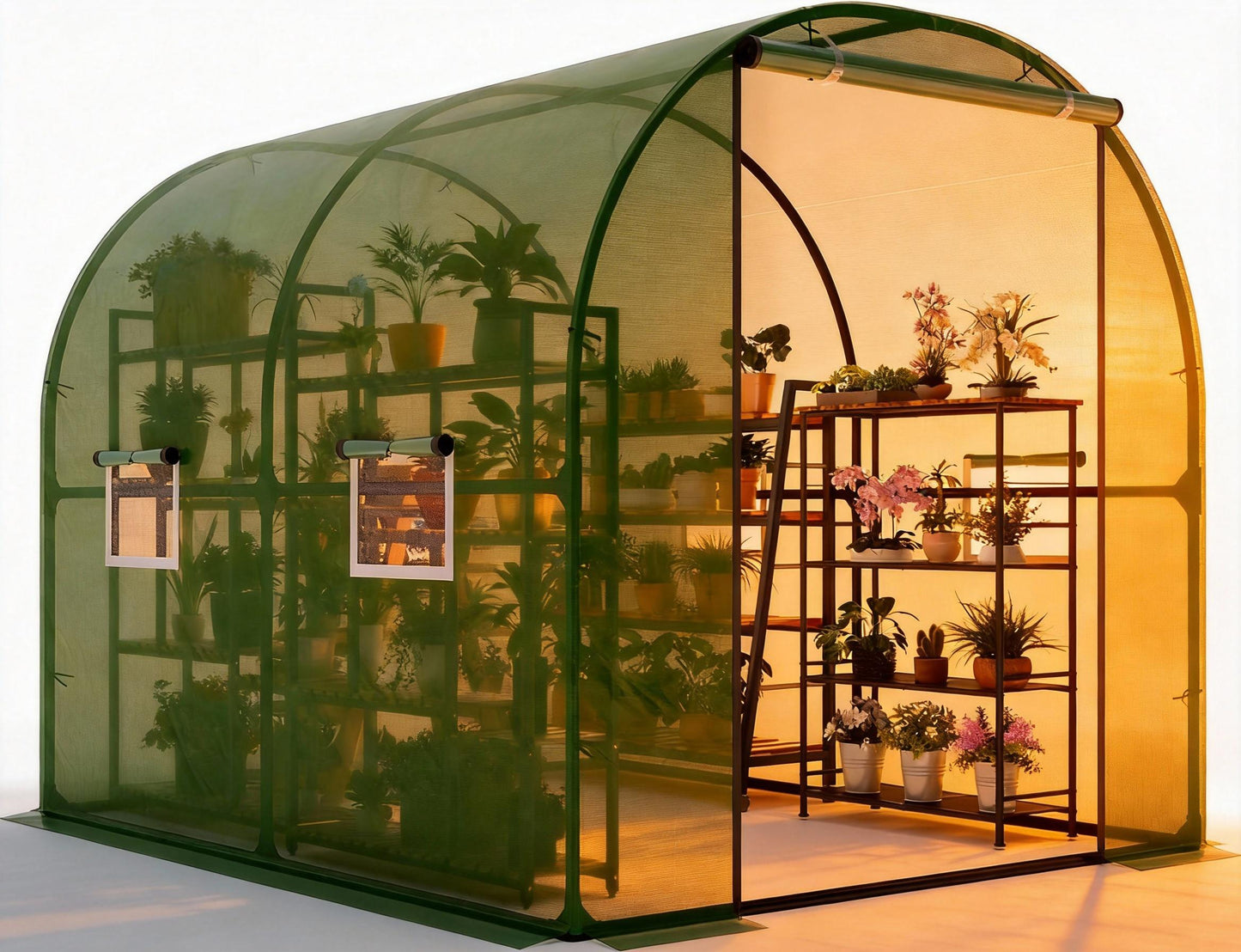 Garvee Portable Walk-in Greenhouse 98.42 x 78.74 x 78.74", Upgraded Heavy Duty Frame
