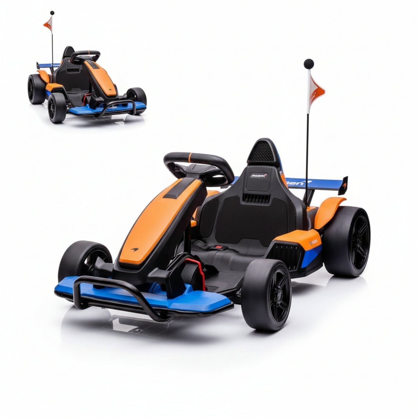 Garvee Kids Go Kart BDM0930, Hetoy Licensed McLaren, 10 Ah Battery, for Age 6+, Orange