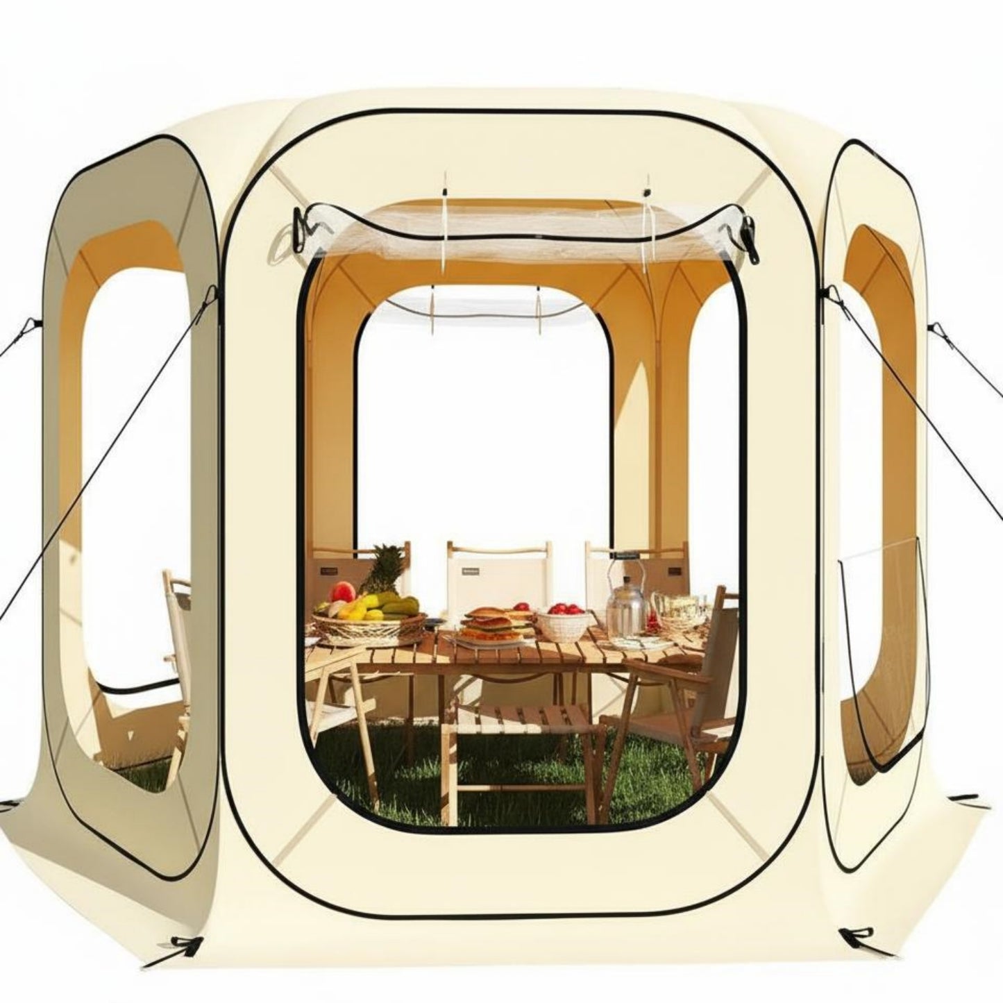 Garvee Pop up Sports Tent, All Weather, Beige