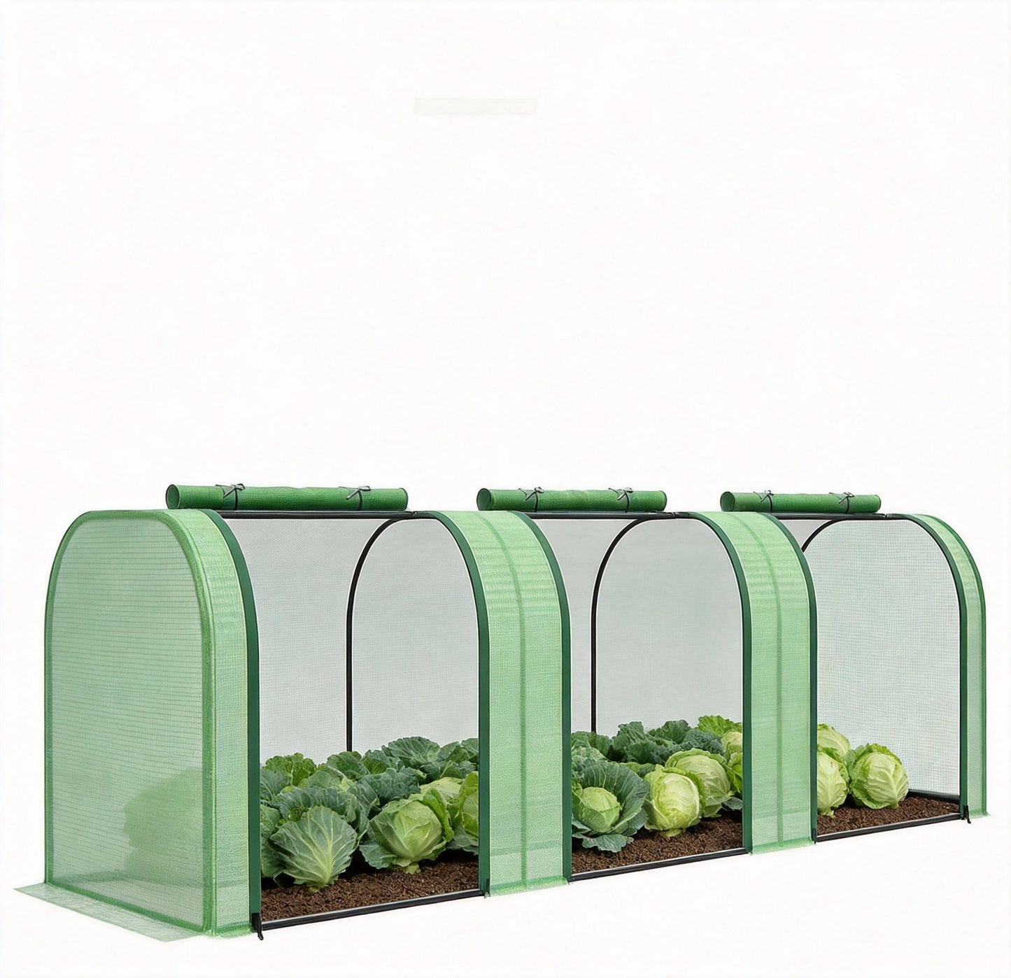 Garvee Mini Greenhouse 116.93 x 39.37 x 31.5 inch, PE Cover with Roll-up Zipper Door