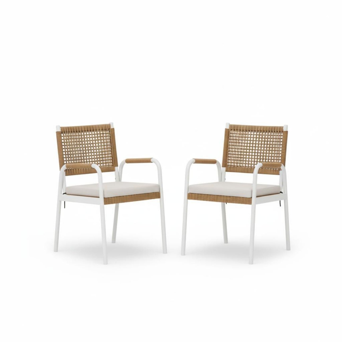 Riedhoff Outdoor Patio Dining Chair Set, with 1.18" Cushions and Armrest
