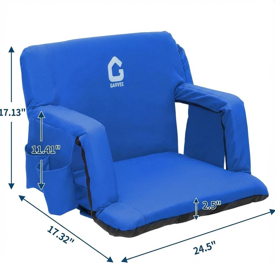 Riedhoff 6 Position Adjustable Stadium Bleacher Seats, 2 Count