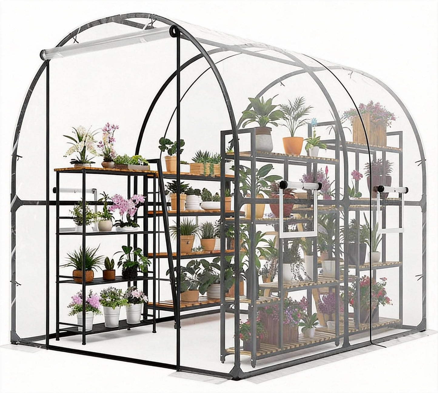 Garvee Portable Walk-in Greenhouse 98.42 x 78.74 x 78.74", Upgraded Heavy Duty Frame