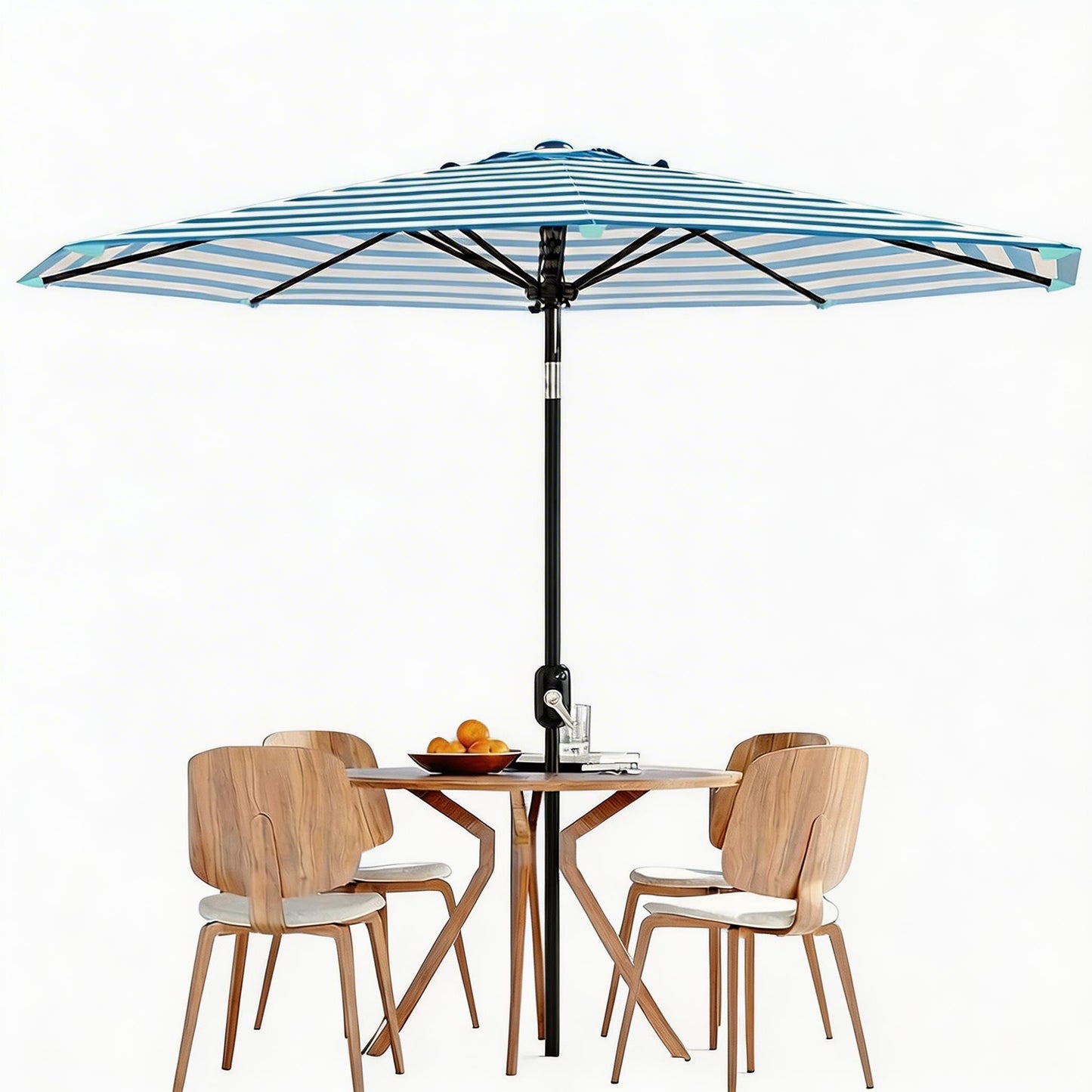 Garvee 9 ft Patio Table Umbrella, 8 Ribs, Crank Lift & Push Button Tilt