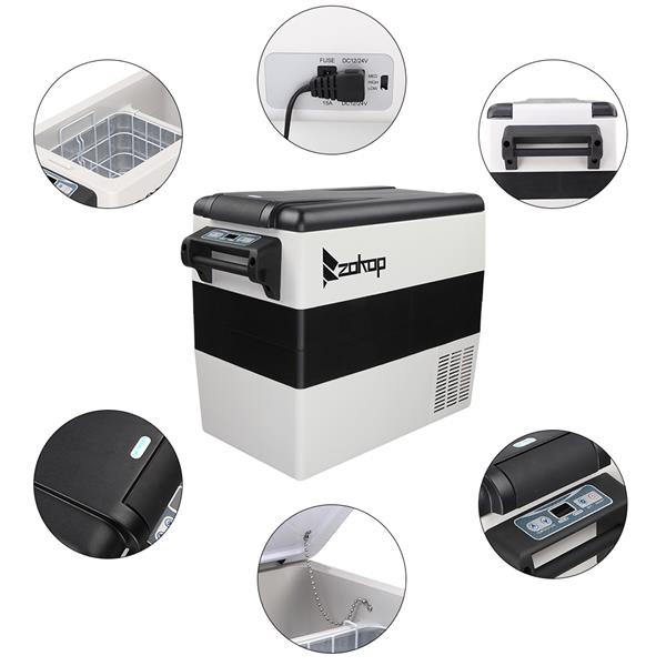 ZOKOP BCD52 52L Car Refrigerator Compressor Key Display