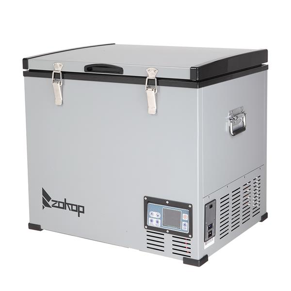 ZOKOP BCD60 60L Compressor Key Display Car Refrigerator Cold Rolled Gray