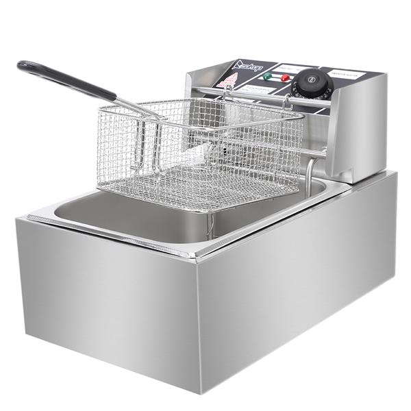 ZOKOP Electric Fryer EH81 6.3QT Stainless Steel Single Cylinder 2500W