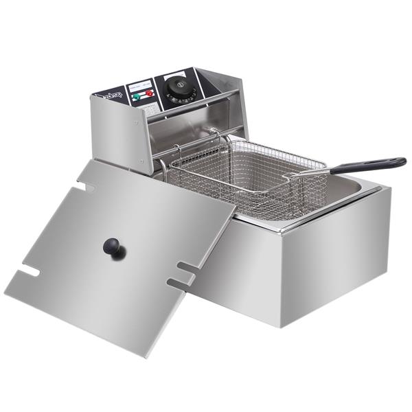 ZOKOP Electric Fryer EH81 6.3QT Stainless Steel Single Cylinder 2500W