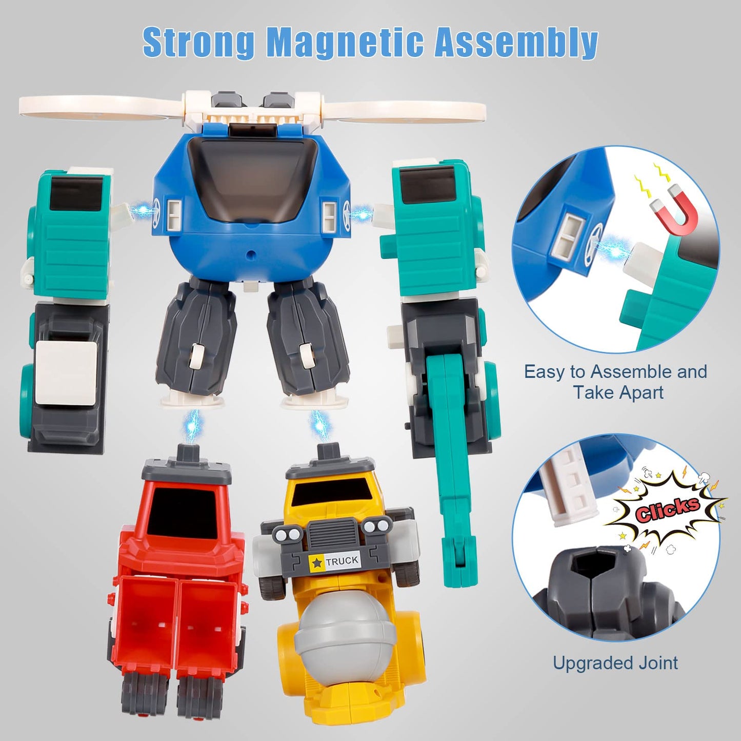 ThinkMax® 4-in-1 Robot Toys Construction Vehicles