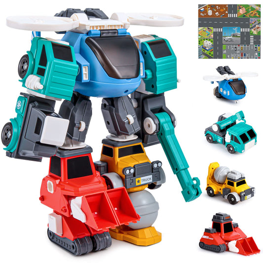 ThinkMax® 4-in-1 Robot Toys Construction Vehicles