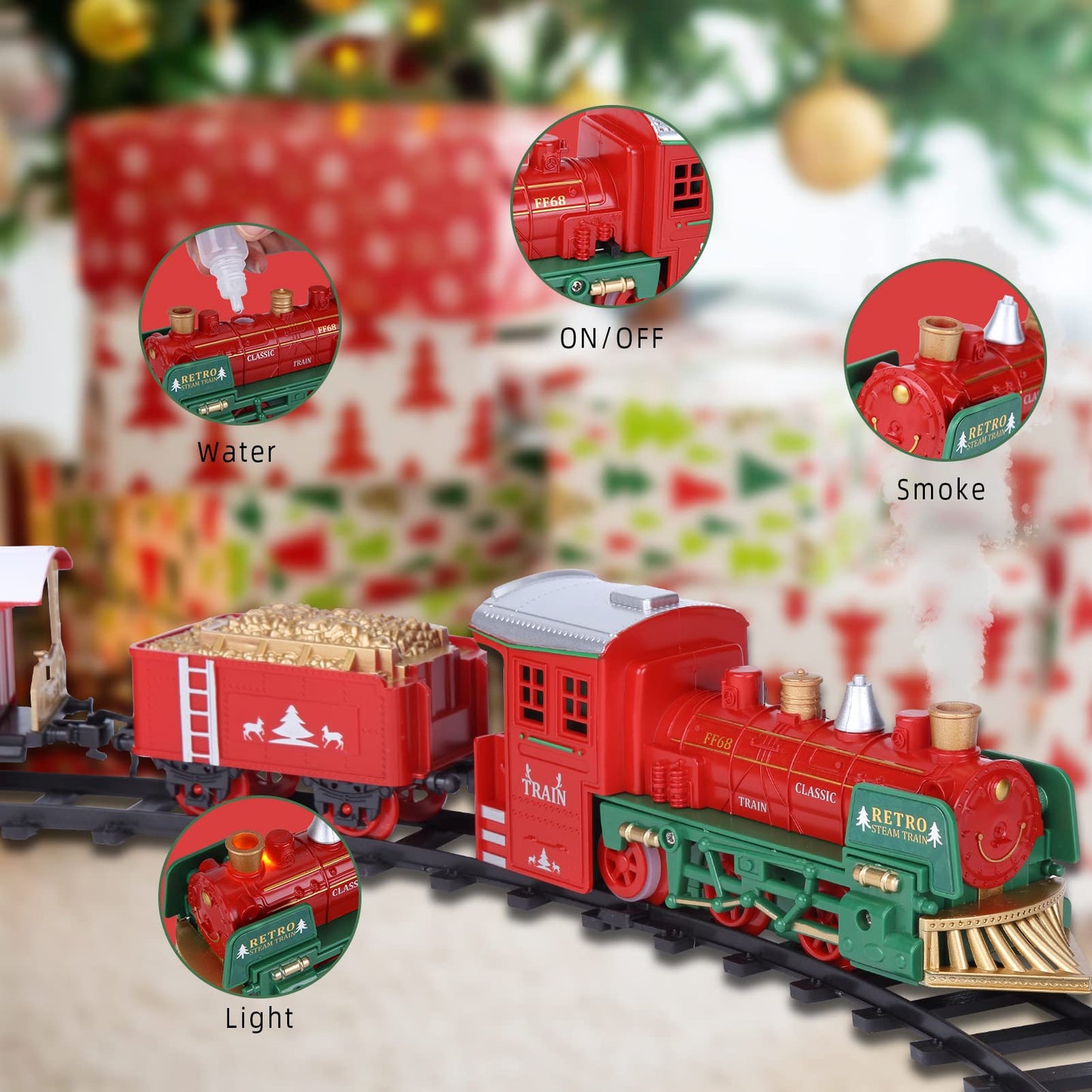 Twister.CK Christmas Train Track Playset
