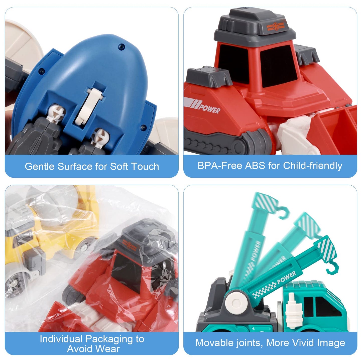 ThinkMax® 4-in-1 Robot Toys Construction Vehicles