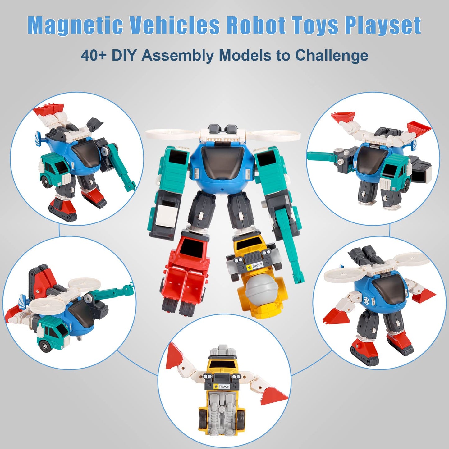 ThinkMax® 4-in-1 Robot Toys Construction Vehicles