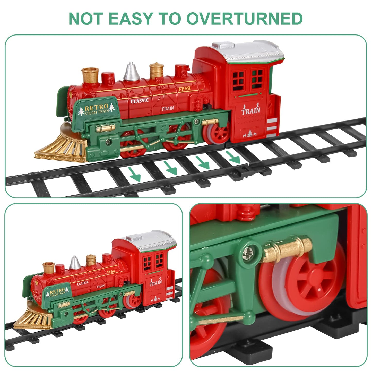 ThinkMax® Christmas Electric Train Playset with 3D Puzzles